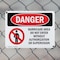Signmission Barricade Area Do Not Enter Danger Sign, Plastic, 10in W x 7in L, 2PK OS-2PACK-DS-P-710-L-1038 - alternate 5